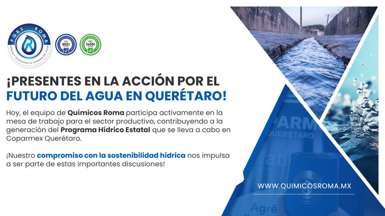 Coparmex y la Escasez de Agua: Químicos Roma Aporta Soluciones en Querétaro