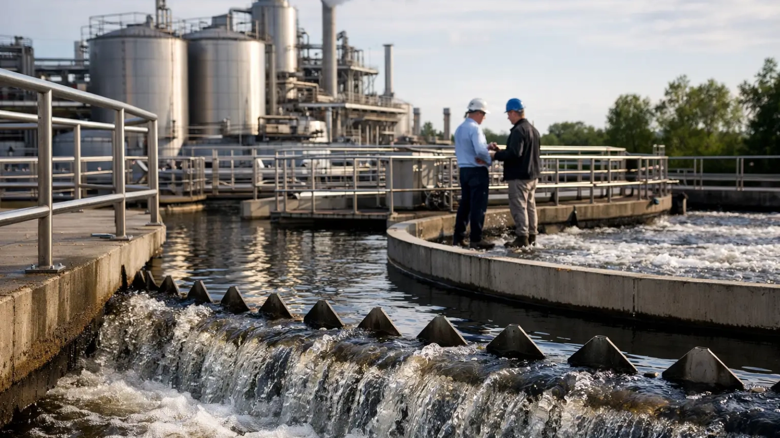 Agua residual industrial y control de planta