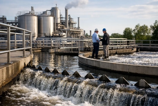 Agua residual industrial y control de planta