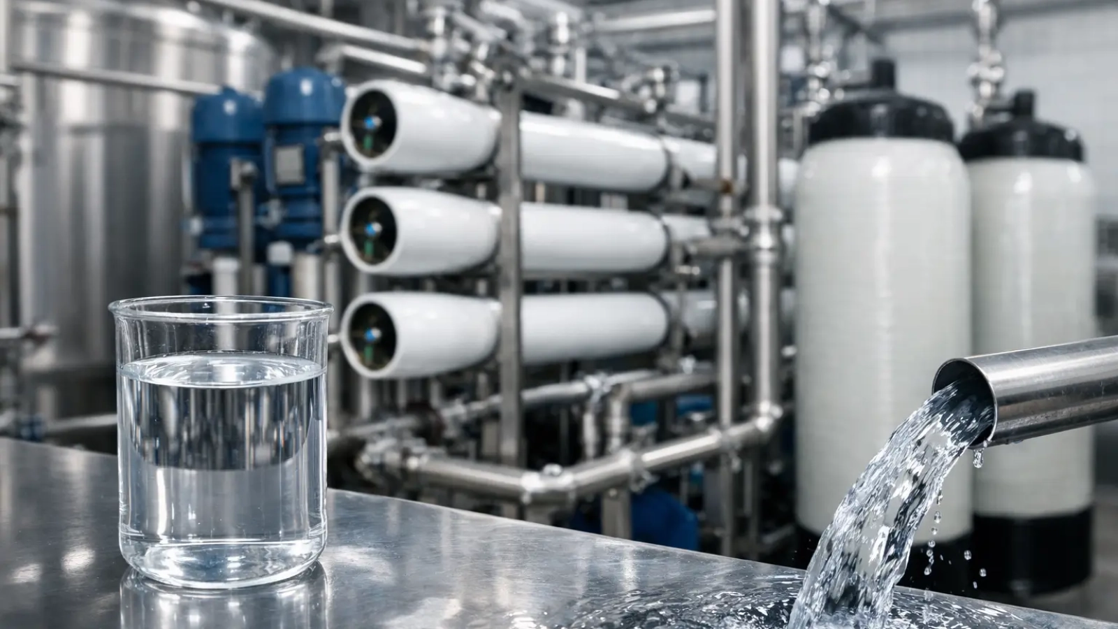 Agua desmineralizada industrial para planta