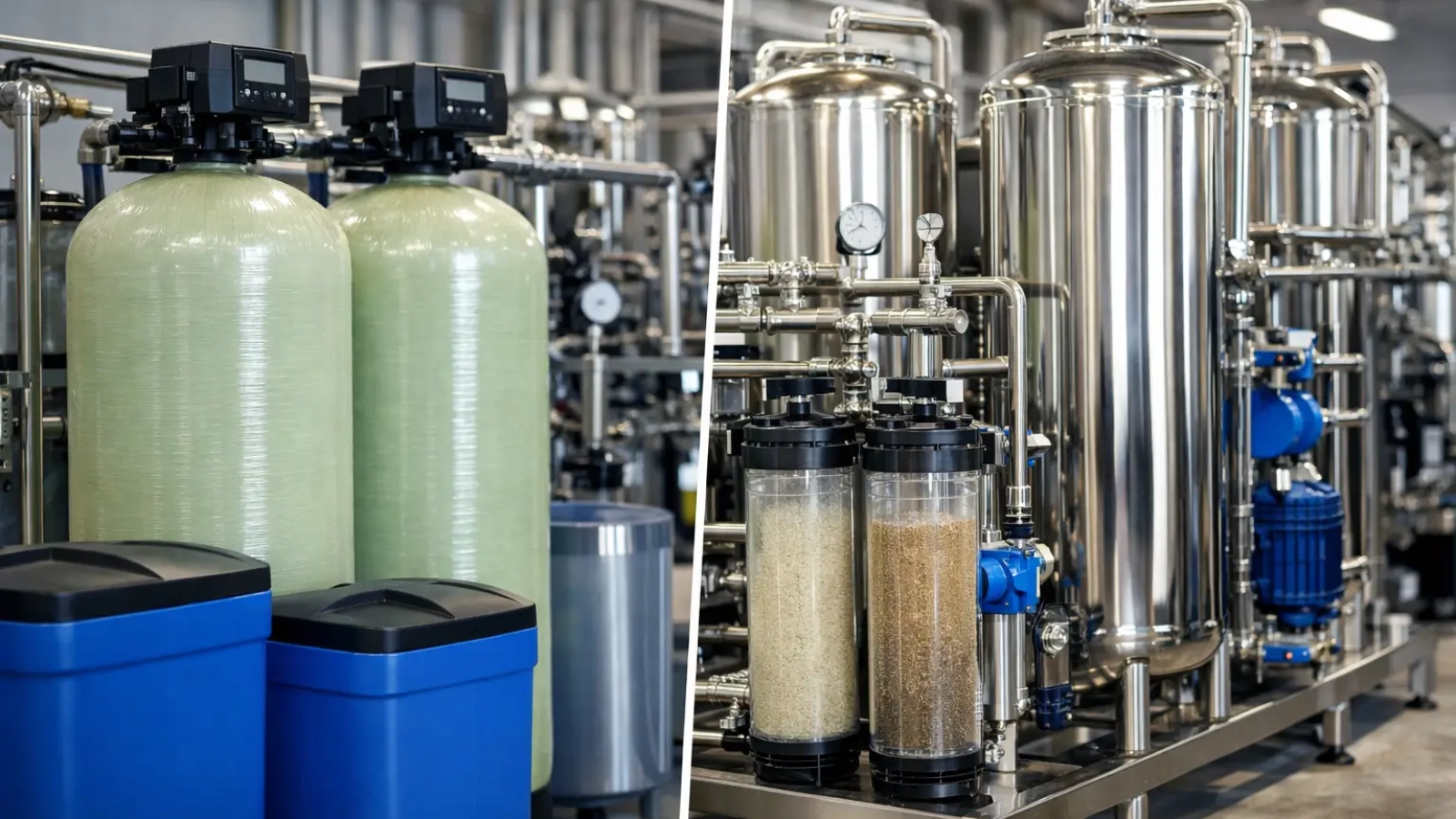 Suavizador de agua vs desmineralizador industrial